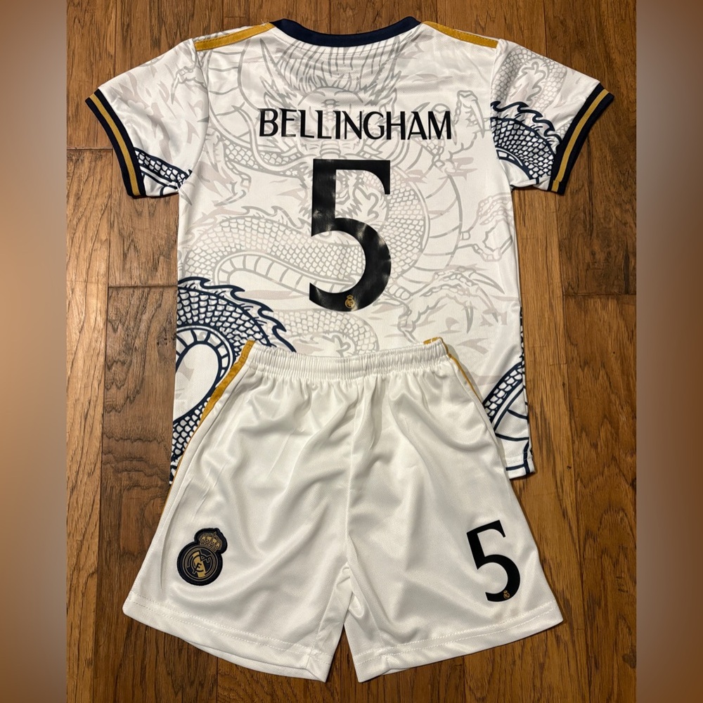 Jude Bellingham Kids Jersey Soccer Set Real Madrid Dragon Special Edition NWT